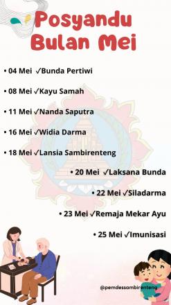 JADWAL POSYANDU BULAN MEI (2026)